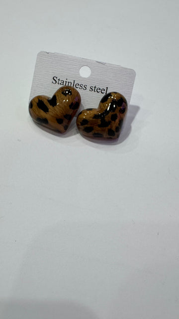 Orecchini leopard print