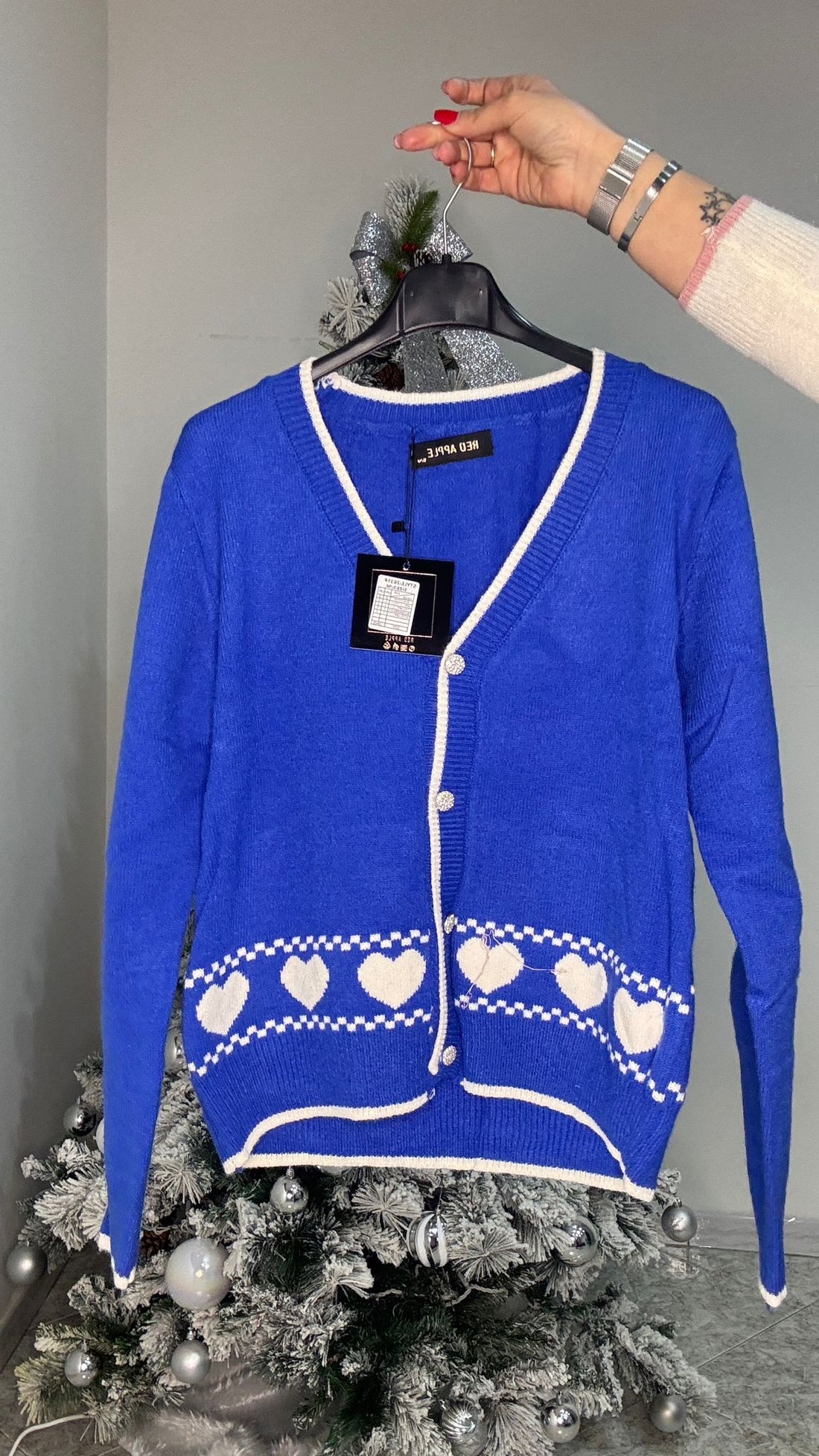 Cardigan con cuori