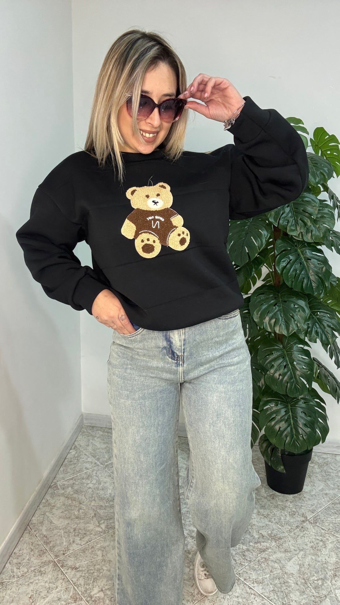 Maglioncino felpa orso