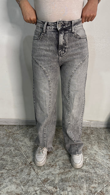 Jeans Diritto Grigio