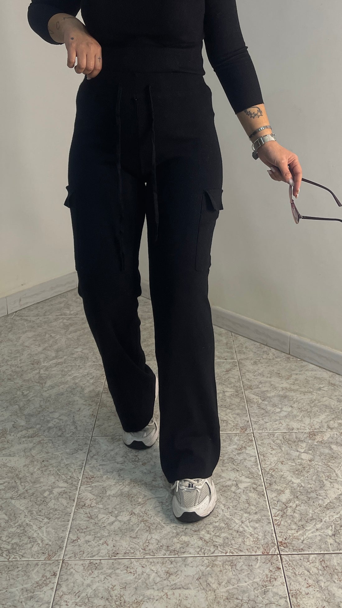 Pantalone Lana Black