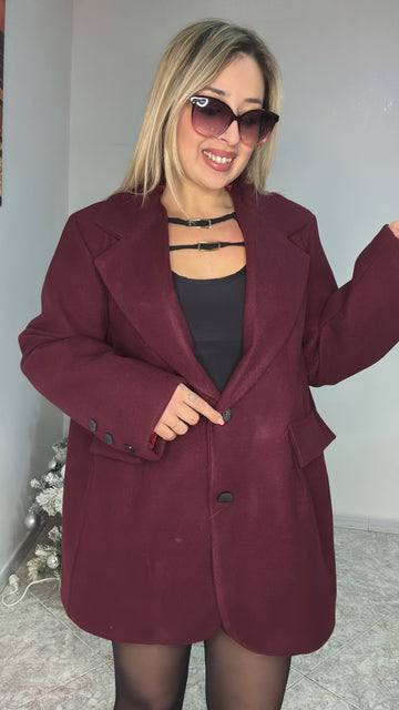 Giacca in lana oversize