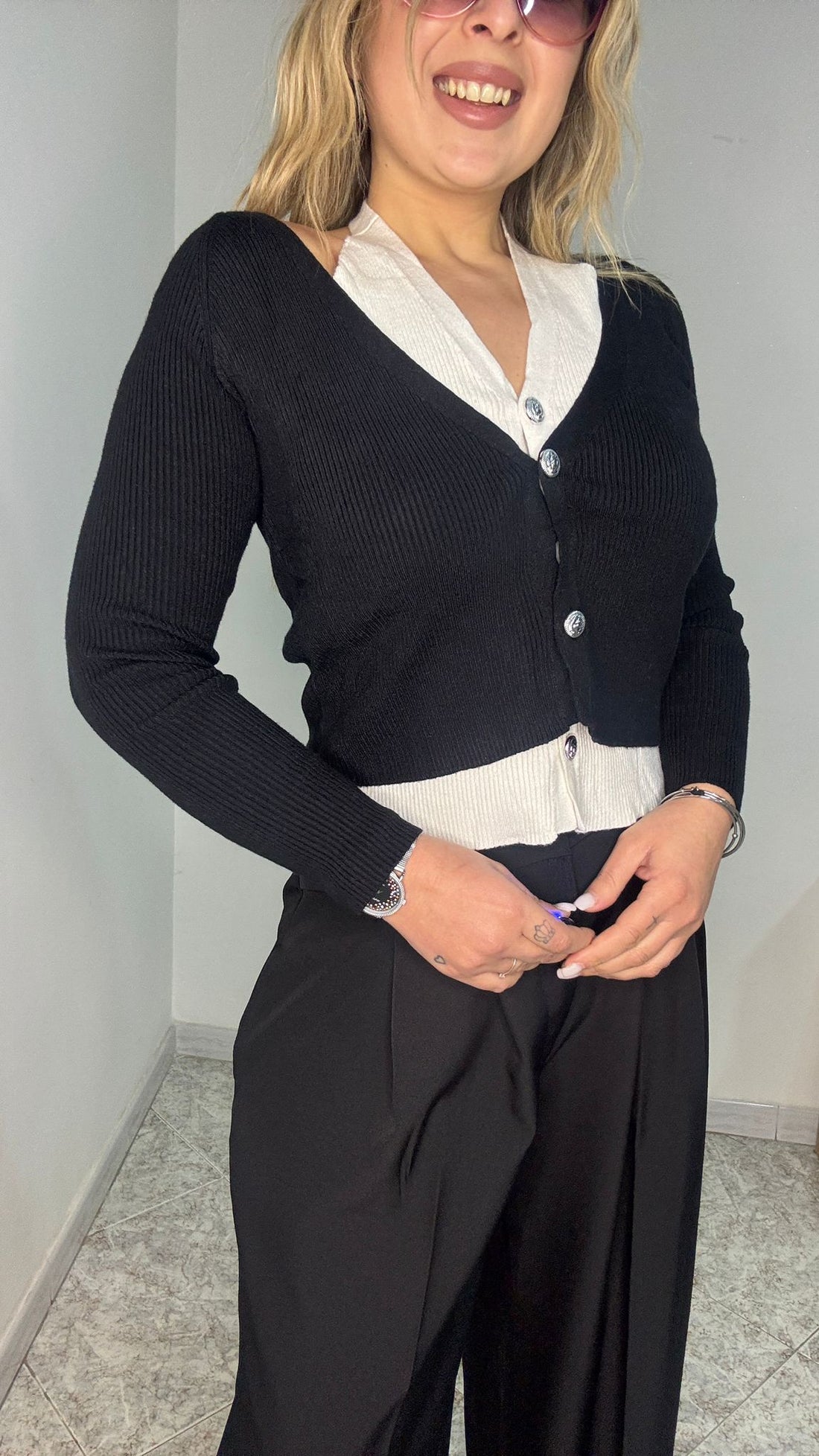 Cardigan double effect
