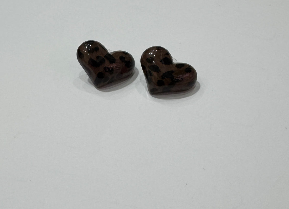 Orecchini leopard print