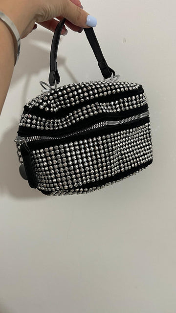 Borsetta silver con brillantini