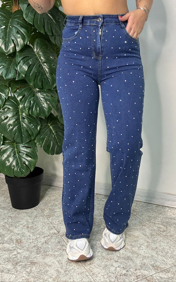 Jeans con strass